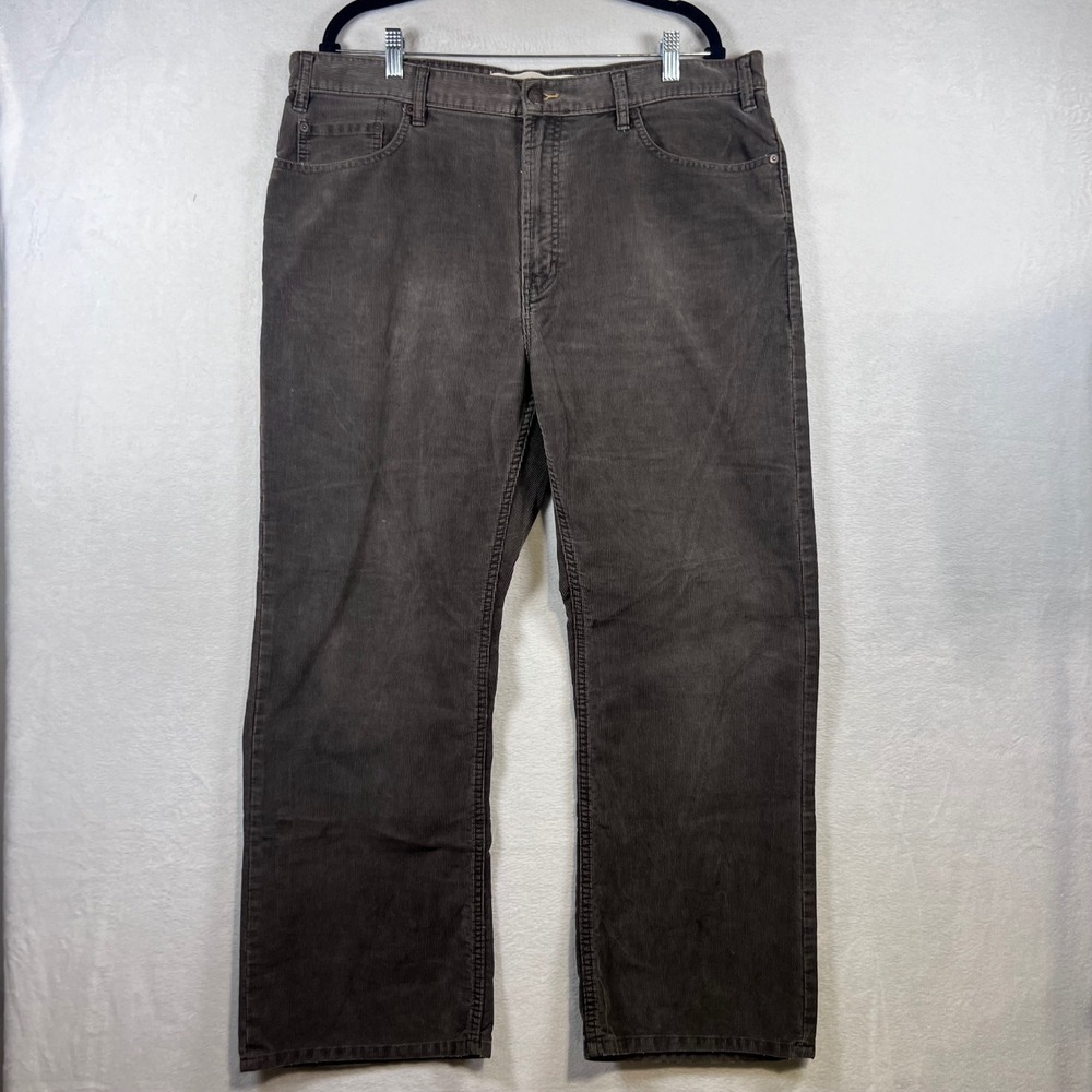 Gap Mens Relaxed Boot Fit Corduroy Pants Gray 38x30 Grunge Fall Y2K